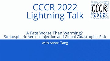 CCCR 2022 Lightning Talk: Aaron Tang