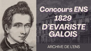 Concours ENS 1829 : La copie mythique d