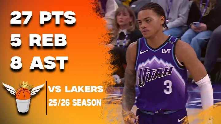 Keyonte George 27 Points/8 Assists vs Lakers Full Highlights! (11/23/2025)