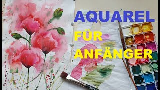 Mohnblumen malen mit Aquarel für Anfänger von Marina\/ Malkurse in Solothurn