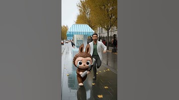 Labubu just wanted to save the puppies 🐶❤️