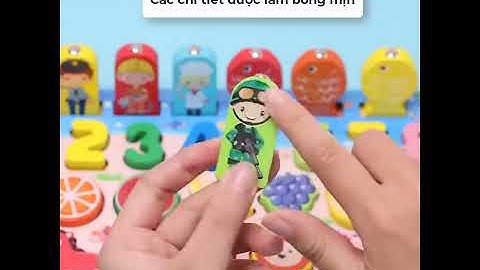 BỘ ĐỒ CHƠI CÂU CÁ GHÉP SỐ, BẢNG GHÉP GỖ MONTESSORI - 119k