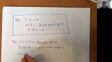 Math-S401: Lecture III - Contraction mappings