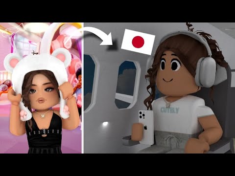 Vacation to JAPAN IN BLOXBURG! Hair done, shopping, airplane, vlogging Video Diary 🫧 VOICED