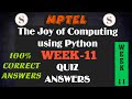 Python Week-11 Quiz Solutions | The Joy of Computing