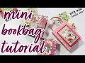 How To Make A Mini Book Bag w/Notebooks Using Paper /  Easy Tutorial / GREAT SCRAP PROJECT TOO!