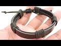 How to make Adjustable leather bracelet at home | diy adjustable leather bracelets