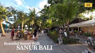 Beautiful Sunset Walk Along Sanur Beach Bali Today | Virtual Walking Tour Bali 2026