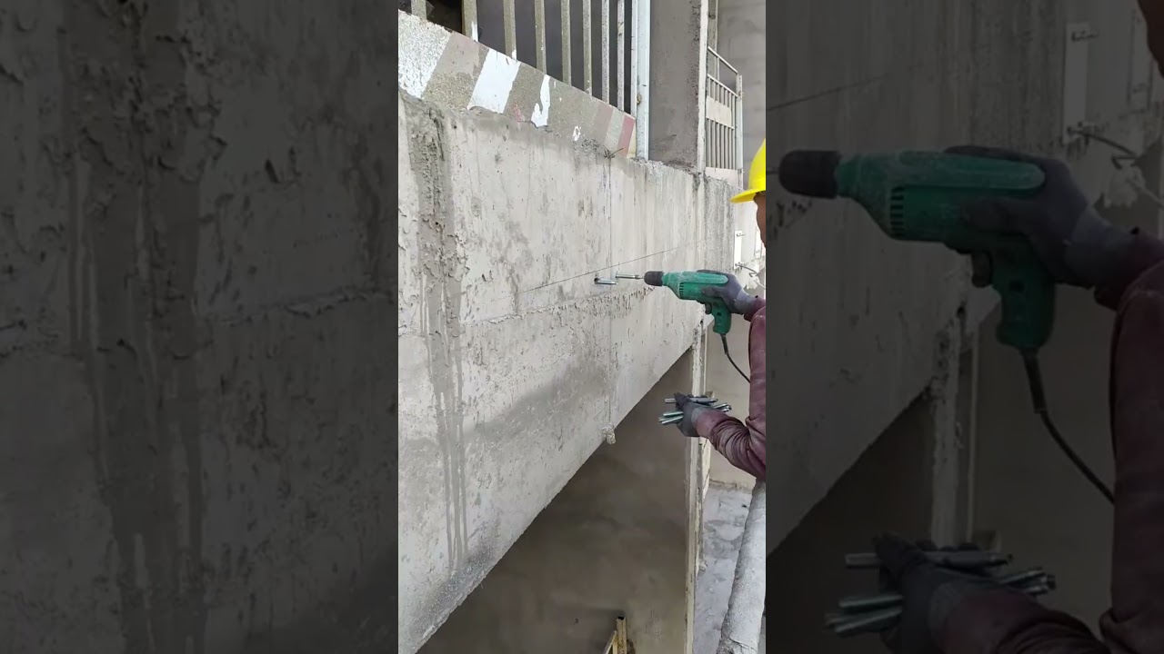 Embedded Plate in Curtain Wall Construction - Embedded Plate Installation#shorts