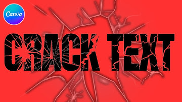 How to Create Crack Text Effects To Text In Canva | Canva Design Tutorial For Beginners