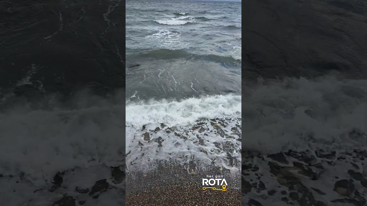 Mudanya Sahilinde Dalgaların Kıyıya Vuruşu | Waves on Mudanya Coast Bursa