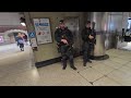 Armed police officers at london bridge station this morning