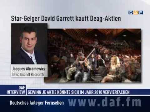 Stargeiger David Garrett investiert ber 700.000 Euro in die DEAG