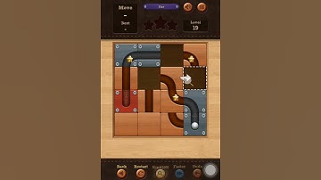 Roll the Ball slide puzzle Star Level 19 Solution