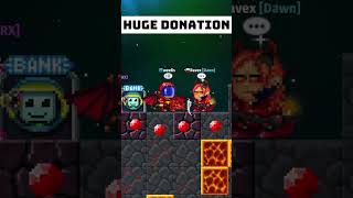 Huge Donation in Pixel Worlds #fyp #rich #pixelworld #pixelworlds #game #mmo #pixelworldsgame screenshot 1