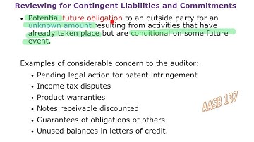 Lecture 10 - Completing the audit