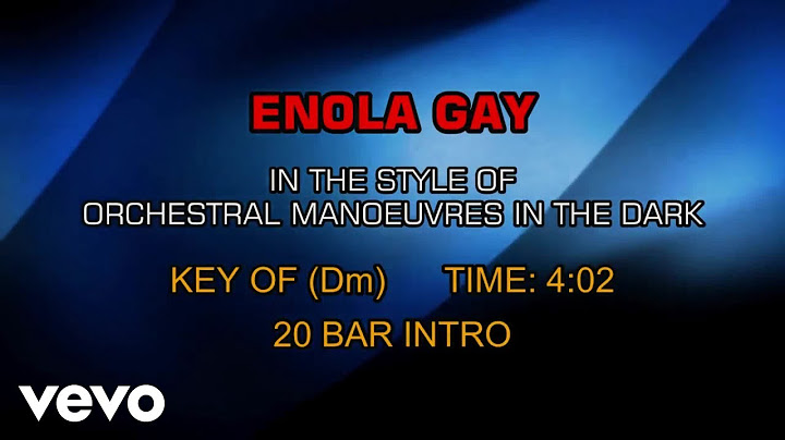 Enola Gay Karaoke version - Karaoke performance video thumbnail