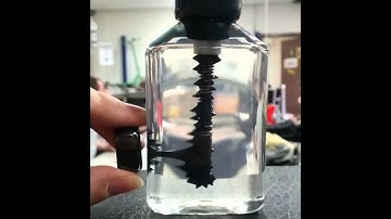 Ferrofluid (magnetic liquid) in a bottle looks like Venom from Spiderman