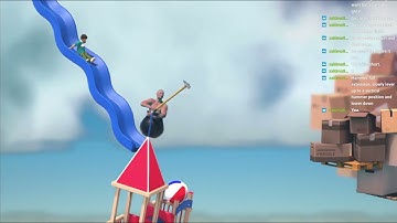 Getting over it noob BEATS THE GAME for the first time EVER!