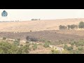 Simultaneous explosion of 350 land mines in the Golan Heights