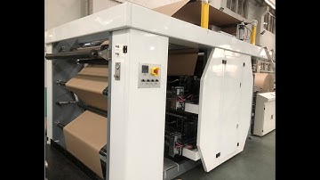 Inline Flexo 4 color printing machine work with paper bag making machine