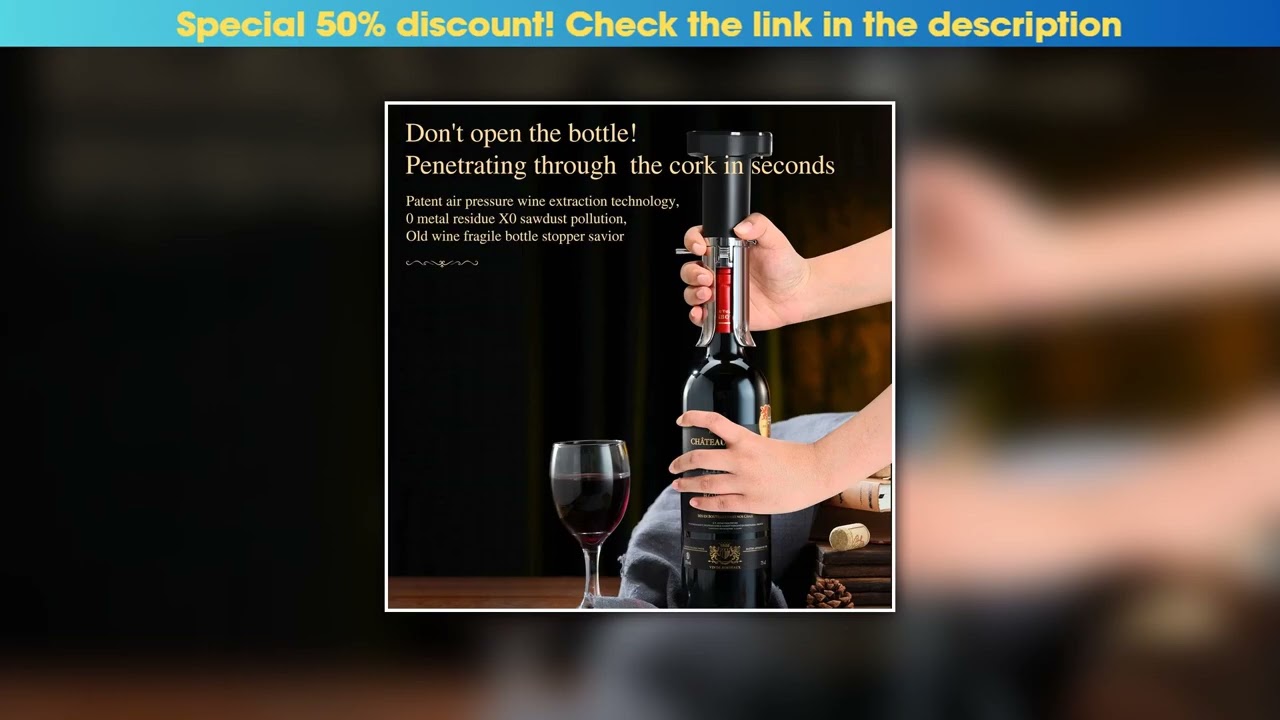 Discount Wine Preservation System with Vacuum Seal to Keep Wine Fresh Electric Wine Aerator 3-in-1•