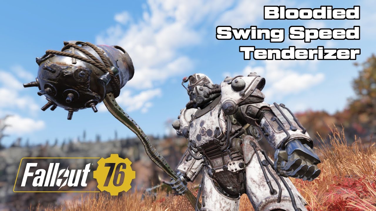 Bloodied Swing Speed Tenderizer Fallout76 Meat Week spotlight YouTube