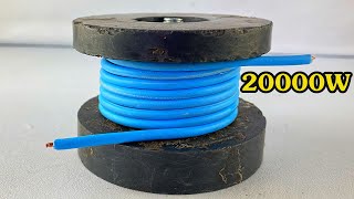 Awesome 20000W Free Electricity Energy Using Big Magnet & Copper Wire #technology #engineering #diy