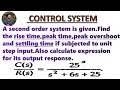 Problem to calculate rise time, peak time , peak overshoot , Max Peak Overshoot and settling time |