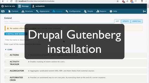 Drupal Gutenberg installation