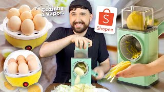 😱 COMPRAS DA SHOPEE PARA COZINHA | Testei máquina de cozinhar ovos + ralador e fatiador giratório