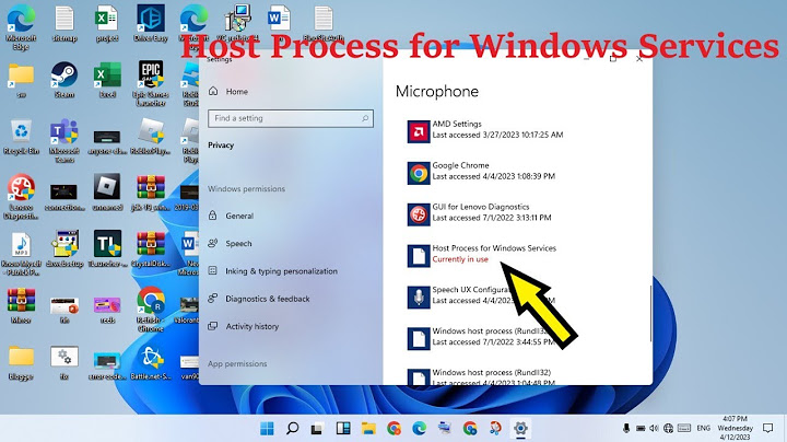 Host process for windows services là gì