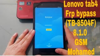 Lenovo Tab4 8(TB-8504F)8.1 Frp Bypass 2021 Without Pc||No Gmail||Bypass Google  Account 100%