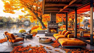 Cozy Autumn Coffee Shop Ambience  Smooth Instrumentals in a Warm Coffee Shop for Anxiety Relief