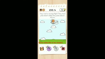 Brain Test 2 Level 14 They took a wrong flight, they must jump down while they pass above Africa