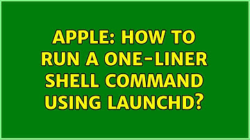 Apple: How to run a one-liner shell command using launchd?