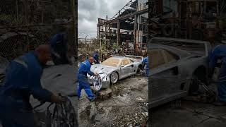 Abandoned Ferrari F40 Restored to Perfection ❤️ 🔥 #shorts #viral