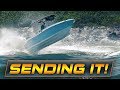 BOATS GO FLYING AT HAULOVER INLET!! | Rough Waves!