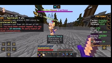 Monstergertra12 Hacking Fly And Kill aura | Nethergames Factions | Minecraft