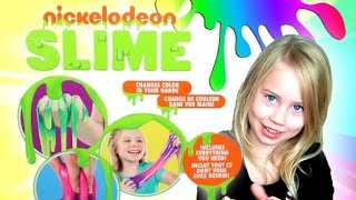 Nickelodeon COLOR CHANGE SLIME Kit! DIY Slime That Changes Color! Review And Play!