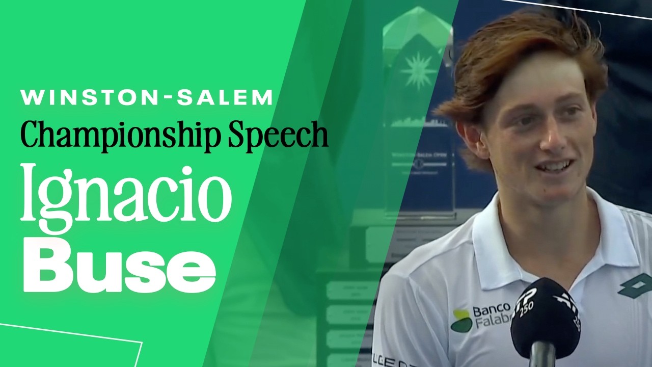 Ignacio Buse Championship Speech | 2026 Winston Salem