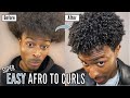 Secret to go from afro to curls  live how to get curly hair