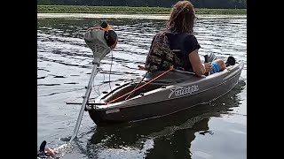 Diy Engine Driven Kayak from Weed Whip