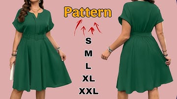SEW a Summer Dress in UNDER 20 Minutes with EASY Pattern Making Steps, Sizes S to XXL!