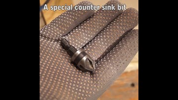 Countersink drill bit demonstration during a drilling wood #woodworking #woodwork #countersinks