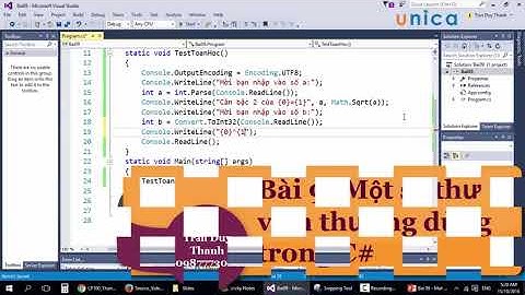 Bài 9   Một Số Thư Viện Thường Dùng Trong C#
