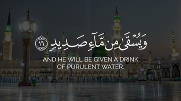 من وراءه جهنم ويسقى من ماء صديد | عاصم العلاقمي شاشة سوداء قران بدون حقوق سورة إبراهيم