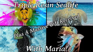 #479 Triple Video In One! Sealife Resin For Maria's Pool!