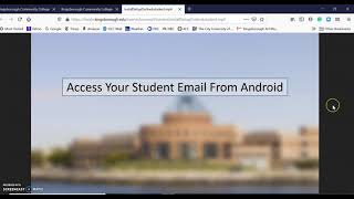 How to access KCC Outlook Email