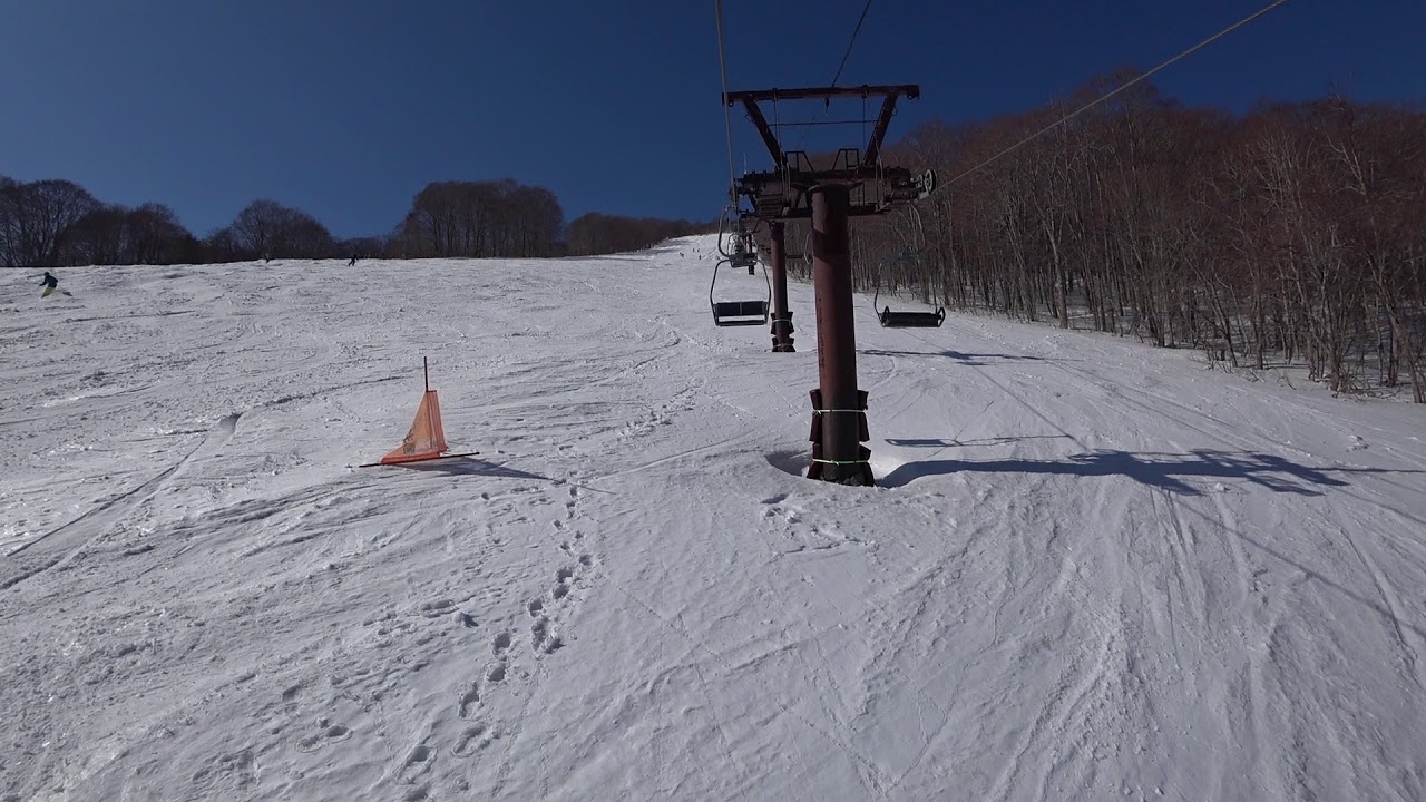 猪苗代スキー場　ミネロ第４こぶこぶリフト　その３（途中後ろ振り向きあり　２０２０－２０２１シーズン）
